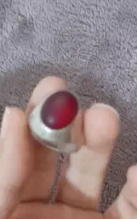 انگشتر عقیق سرخ نقره قدیمی