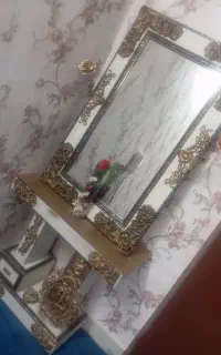 اینه چرم قابل شستشو همراه میزپایه فرشته