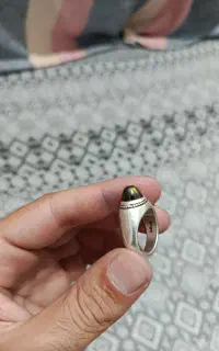انگشتر کار دست  نقره پنبه