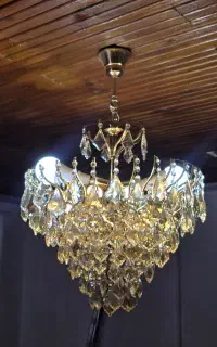 دو عدد لوستر طلایی