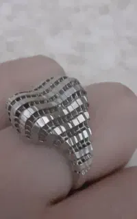 انگشتر نقره طرح طلا