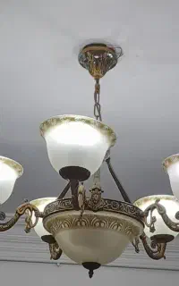 لوستر ۵ شعله برنجی