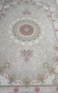 فرش گل برجسته فیلی ۶متری جفت نو