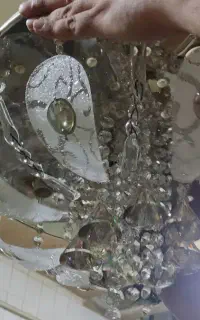 لوستر سقفی کنترل دار کریستالی