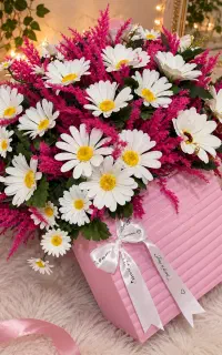 باکس گل + گوی بزرگ + عروسک ترند فقط 2 تومان