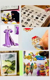 طراحی و نقاشی دستی خلاقانه وجدیدزیورآلات.لباس.لوگو