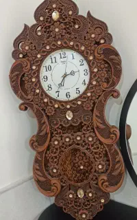 ساعت طرح چوب