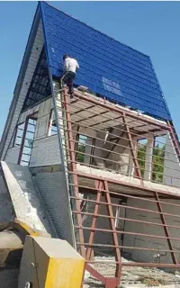 اجرای شیروانی اسکلت و سوله