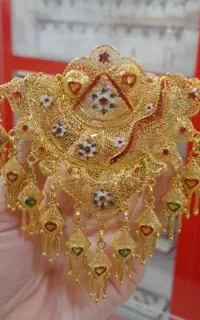 سنجاق سینه نقره ابکاری طلا۱۰۹ گرم