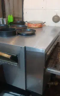 فرر پیتزا ریلی دهنه۷۰گریل زغالی۶۰سانت ومیز زیر