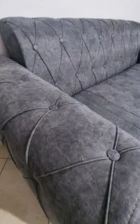 مبل سه نفره چیستر طوسی