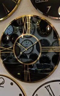 ساعت دیواری آینه ای مدل نامبر کد۸۹۵