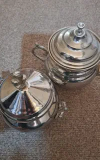 قوری و قندان برنجی