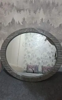 آینه گرد قاب طوسی