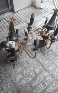 لوستر برنجی و سماور