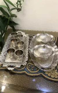 سرویس پذیرایی۱۲پارچه قهوه خوری/senaشبهه نقره ترک