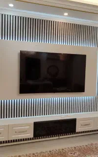 دکوراسیون داخلی تیوی وال  ۶۰ در۶۰ pvc