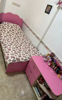 تخت تک نفره چوبی با پای تختی ۳ کشو