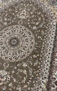 جفت فرش ماشینی کاملا سالم طرح گردویی نسکافه ای