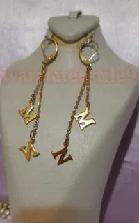 گوشواره آویز دورشته دوپلاک سفارشی دستساز