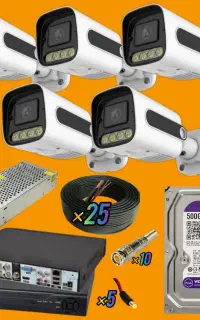 دوربین مداربسته کدCZ/لنز3.6میلی‌متر/xmeye/XVR 4CH