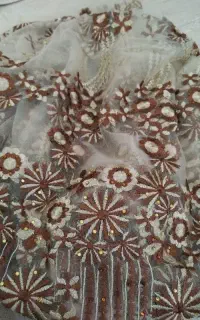 قواره کوردی کارشده زیبا رنگ کرم قهوه ای