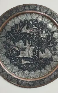 سینی مسی امضای استاد ملکوتی