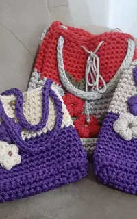 کیف با نخ مکرومه