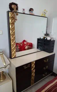 میز آرایش ۳کشو ام دی اف هایگلاس