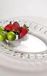 چهار عدد سینی شیشه ای بزرگ