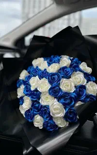دسته گل روبانی