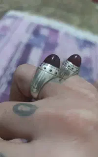 انگشتر نقره 950عقیق سرخ دست ساز