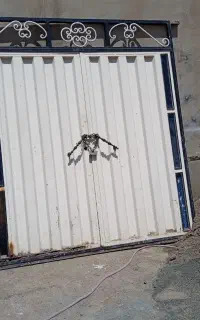 درب حیاط همراه با چهار چوب