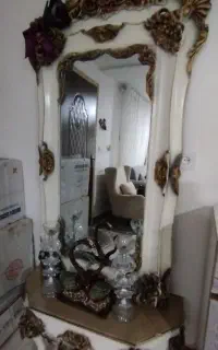 آینه کنسول ودو شمعدان