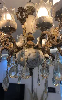 لوستر ۱۲شعله سرامیکی طرح فرشته