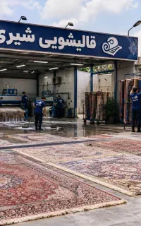 قالیشویی شیری شاهین ویلا باغستان کمالشهر