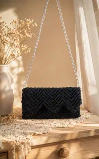 کیف مکرومه بافی دست ساز