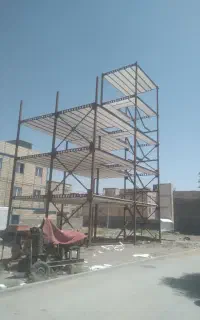 اجرای سقف تیرچه  و جوشکاری اسکلت