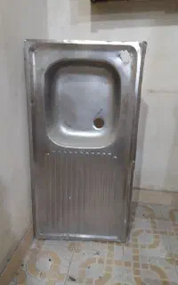 ظرفشویی به همراه شاسی با قوطی ۲در ۲