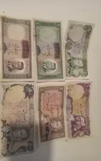 تعدادی اسکناس و سکه قدیمی