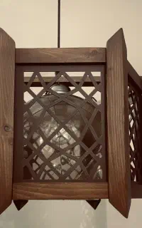 لوستر چوبی بزرگ خیلی خیلی تمیز قیمت مناسب