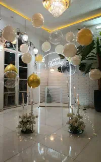 بادکنک‌آرایی حرفه ای دقیقه ۹۰ افتتاحیه مغازه