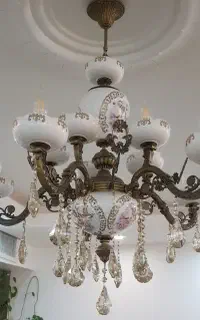 لوستر ۵شاخه  برنزی