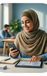کار در منزل با گوشی در شرکت دانش بنیان
