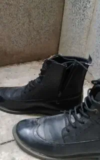 کفش نیم بوت چرم و کتانی اسکیچرز