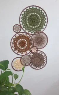 ماندالا دیوار کوب بافتنی