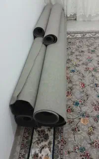 موکت طرح کبریتی رنگ طوسی