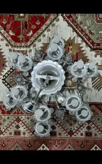 لوستر پیوتر نقره ای اورجینال،بسیار شیک و زیبا