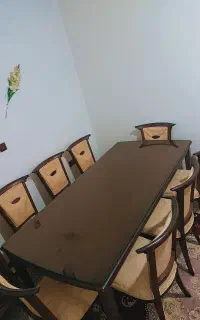میز ناهارخوری 8 نفره ست با مبل ها