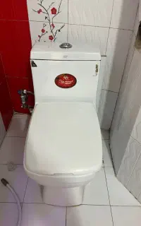 توالت فرنگی بیده دار سینک روشویی شیرالات